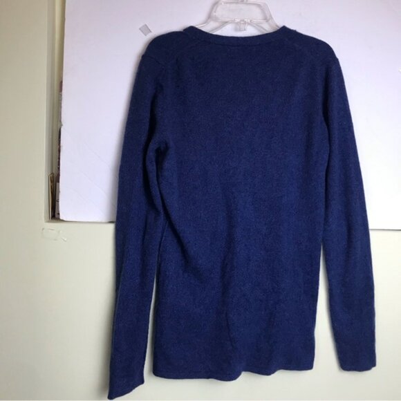 Kenar NEW Cashmere 2-ply Sweater Knit Henley Buttons Top Soft Cozy VNeck Tunic M - Picture 3 of 13